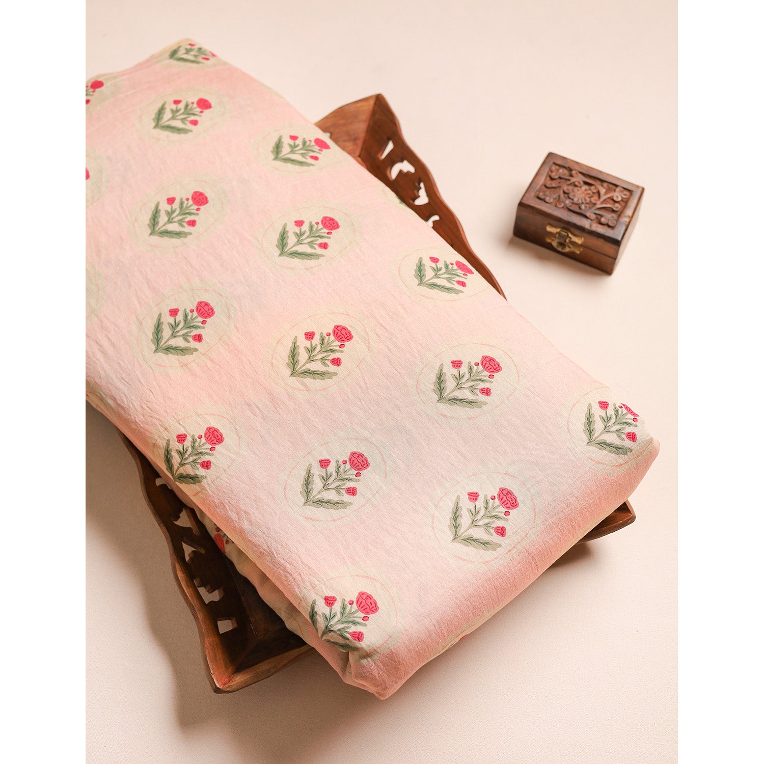 GULBAHAAR - PURE MOGRA CHANDERI SILK FABRIC