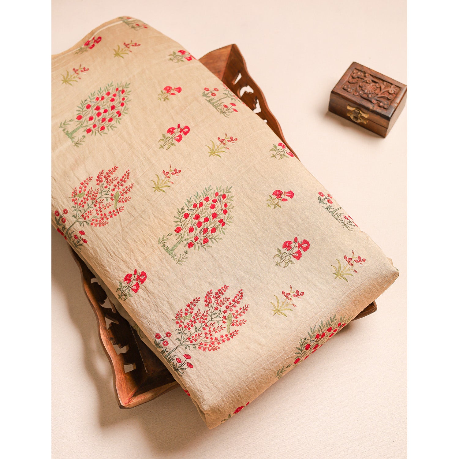 GULBAHAAR - PURE MOGRA CHANDERI SILK FABRIC