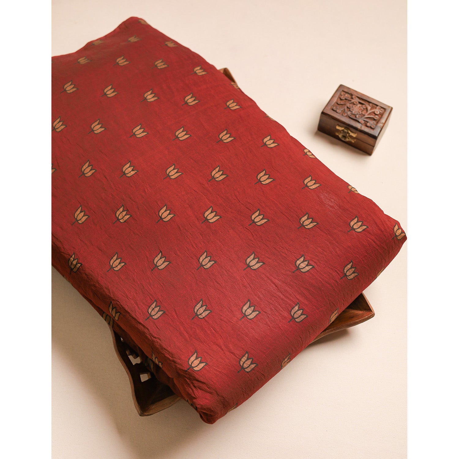 GULBAHAAR - PURE MOGRA CHANDERI SILK FABRIC