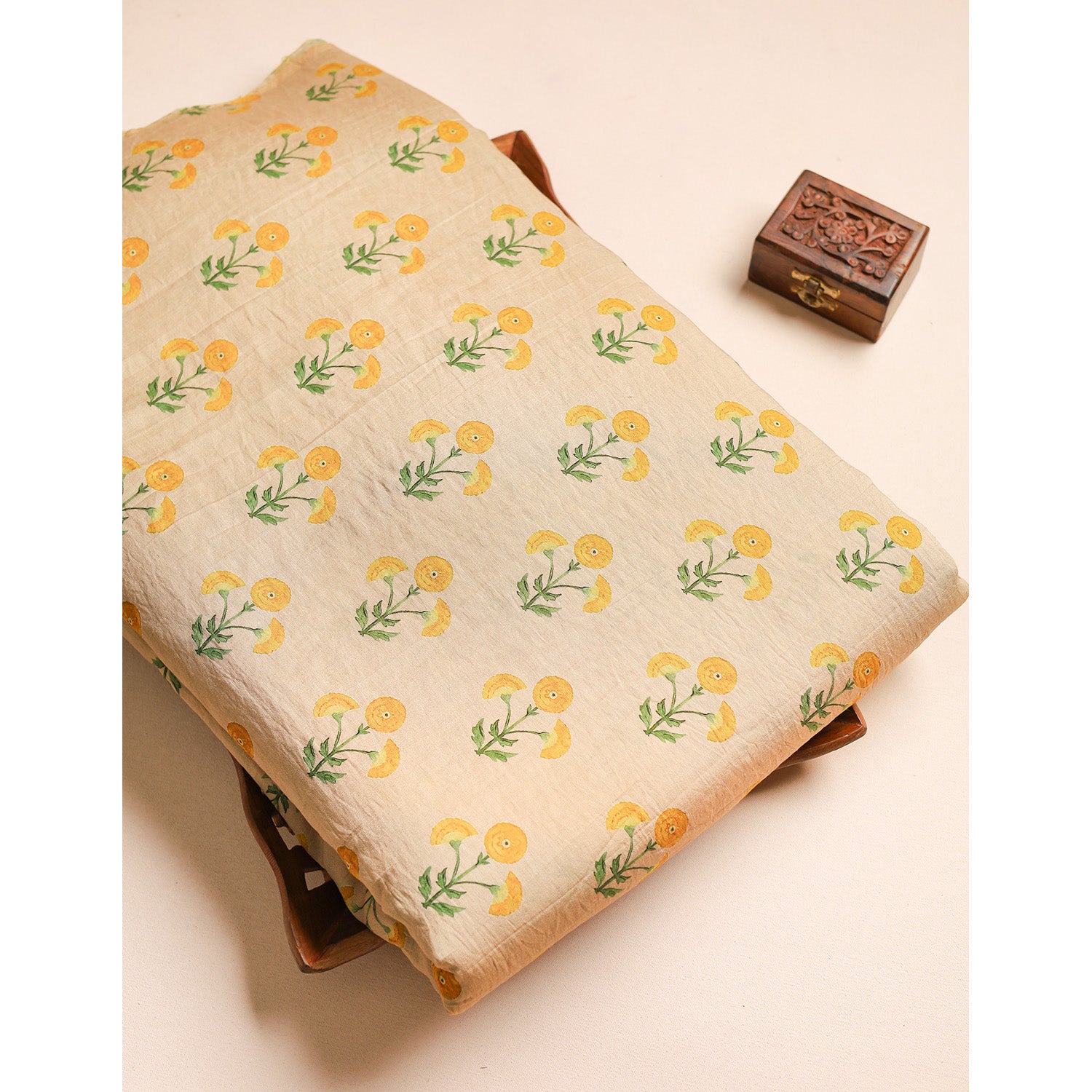 GULBAHAAR - PURE MOGRA CHANDERI SILK FABRIC