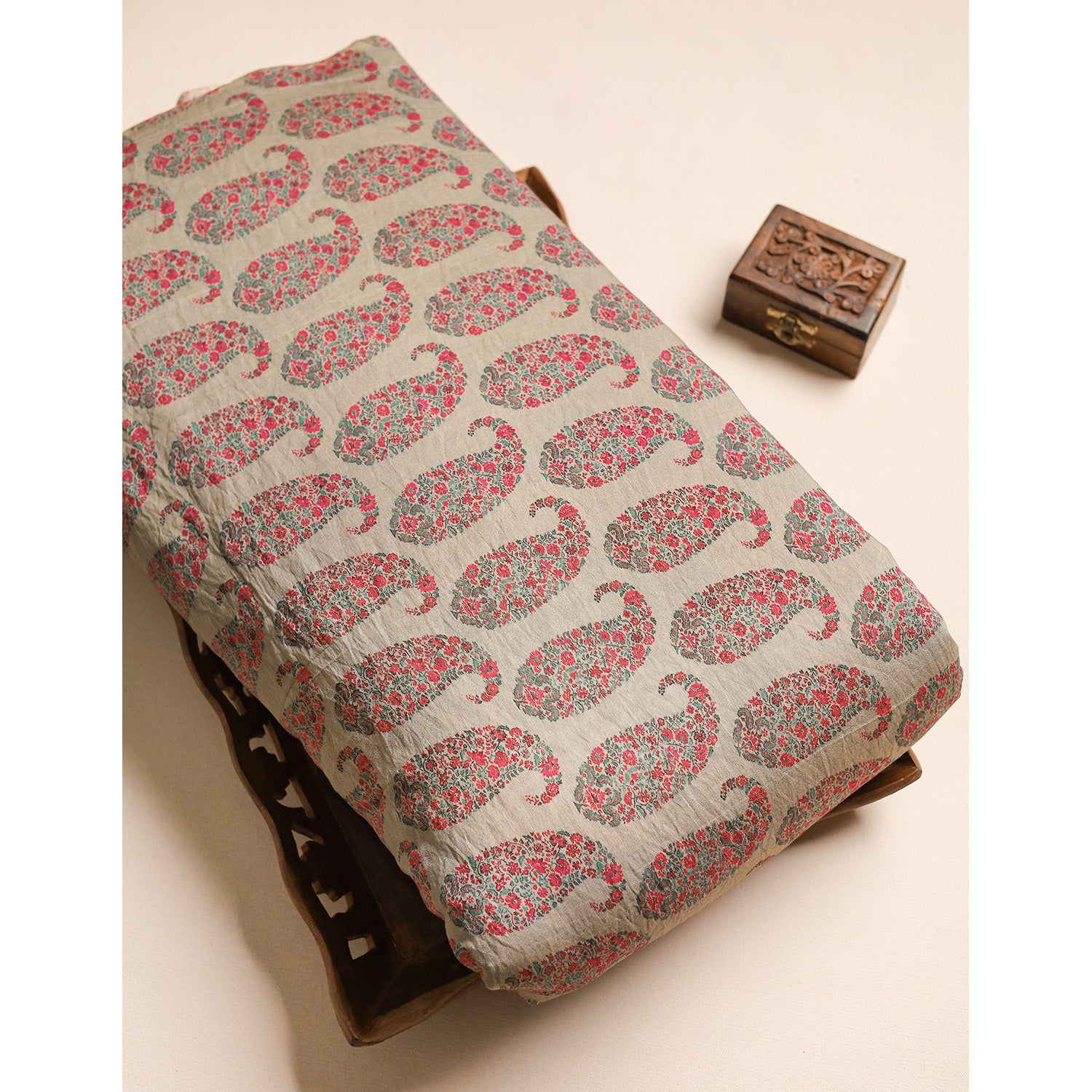 GULBAHAAR - PURE MOGRA CHANDERI SILK FABRIC