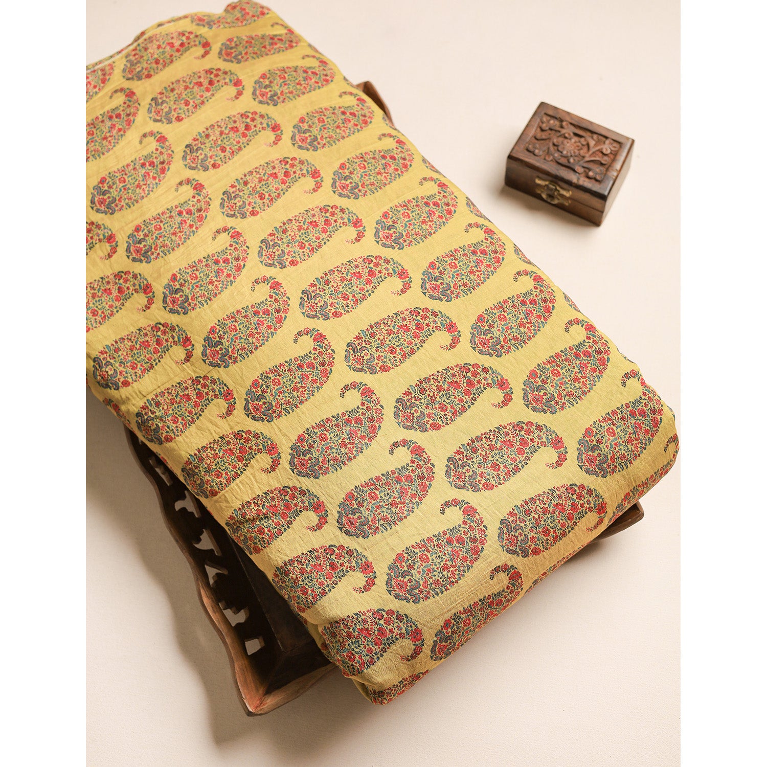 GULBAHAAR - PURE MOGRA CHANDERI SILK FABRIC