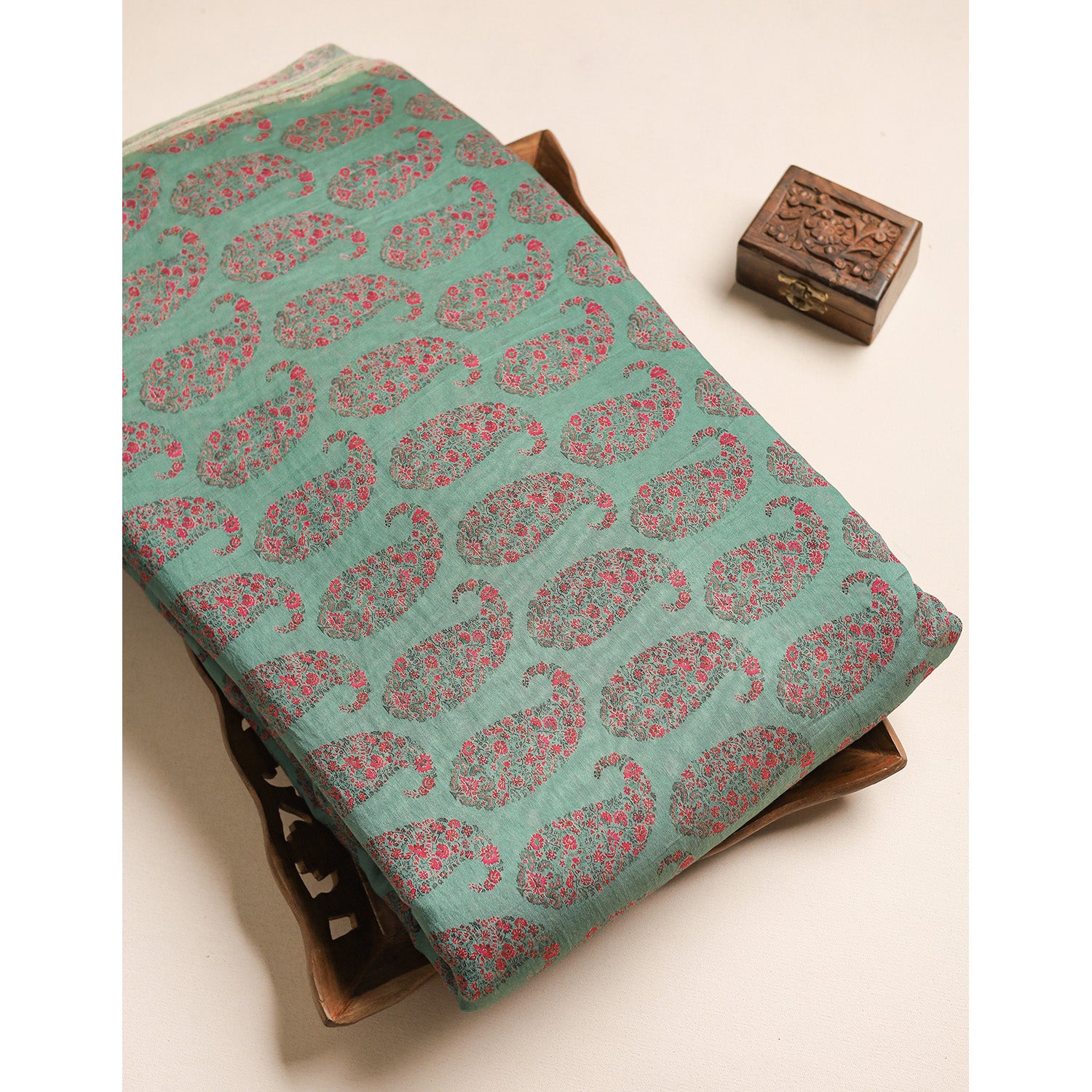 GULBAHAAR - PURE MOGRA CHANDERI SILK FABRIC