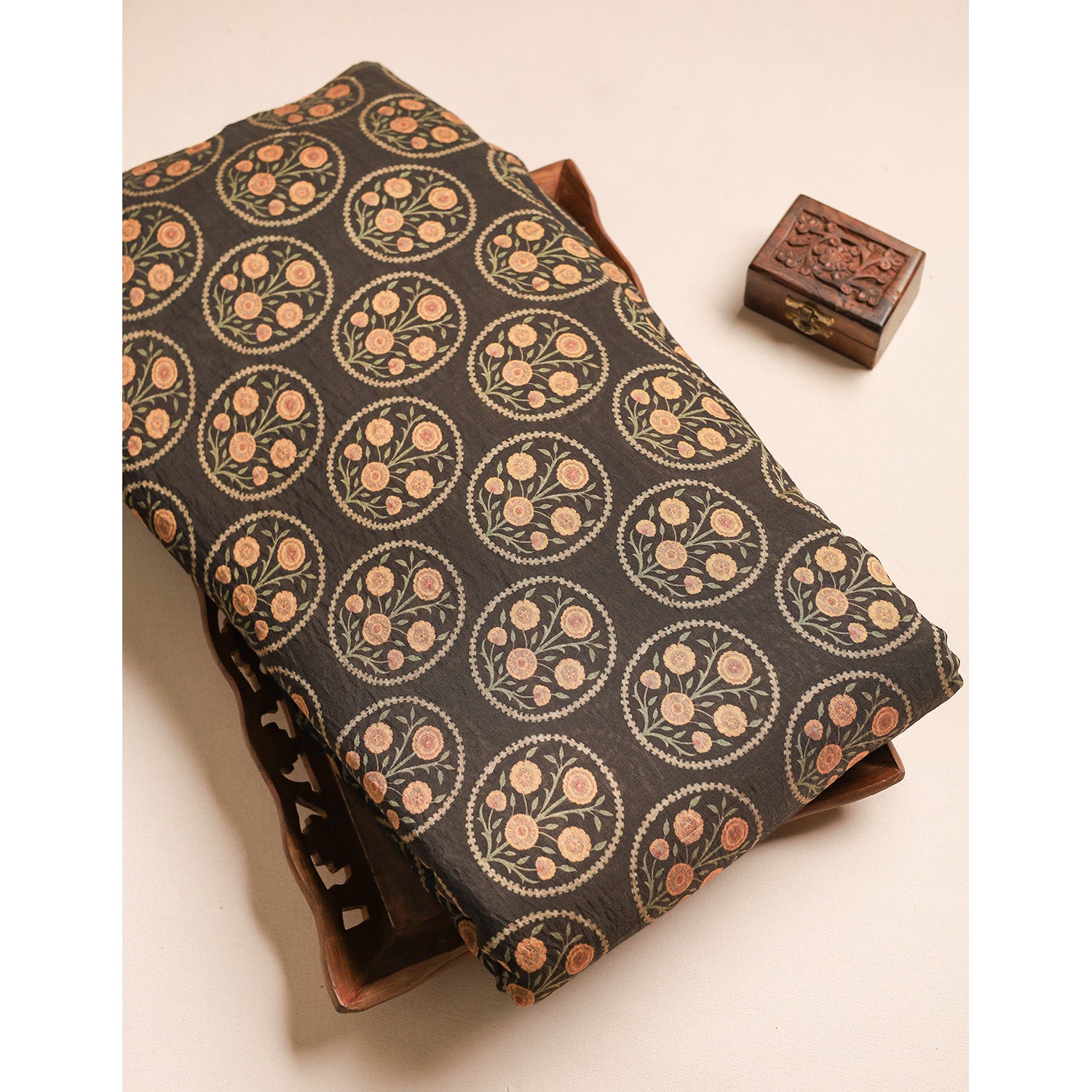 GULBAHAAR - PURE MOGRA CHANDERI SILK FABRIC