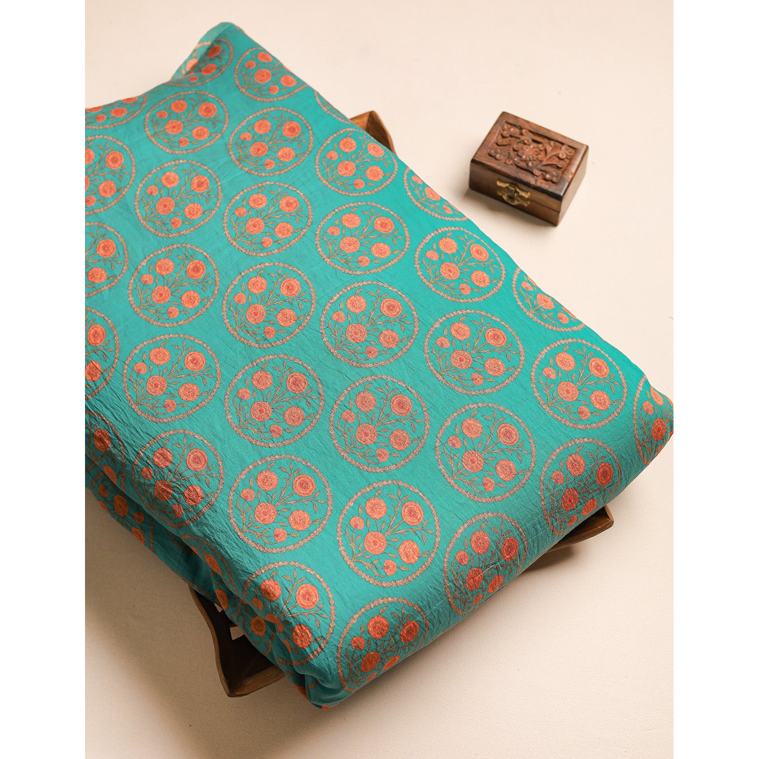 GULBAHAAR - PURE MOGRA CHANDERI SILK FABRIC