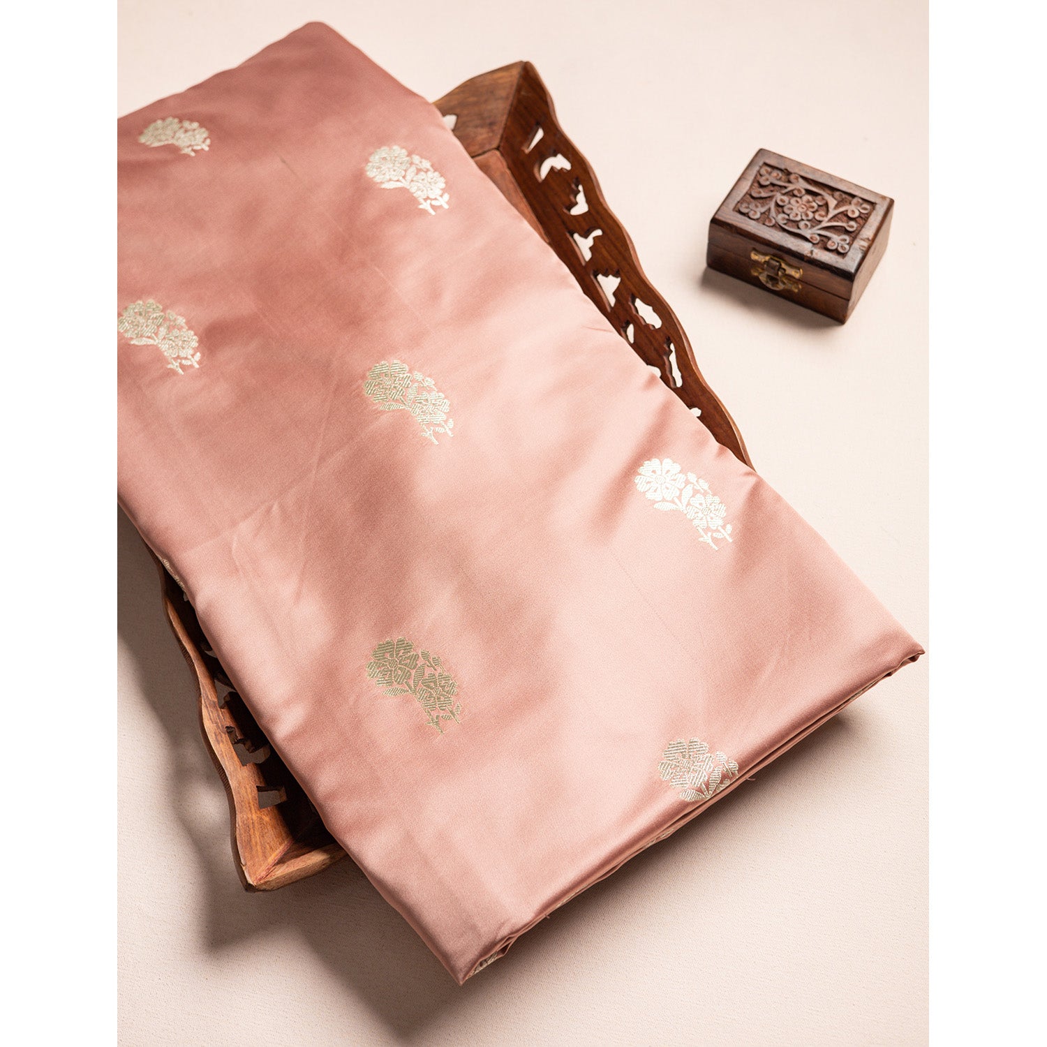 SATIN SILK BANARASI FABRIC