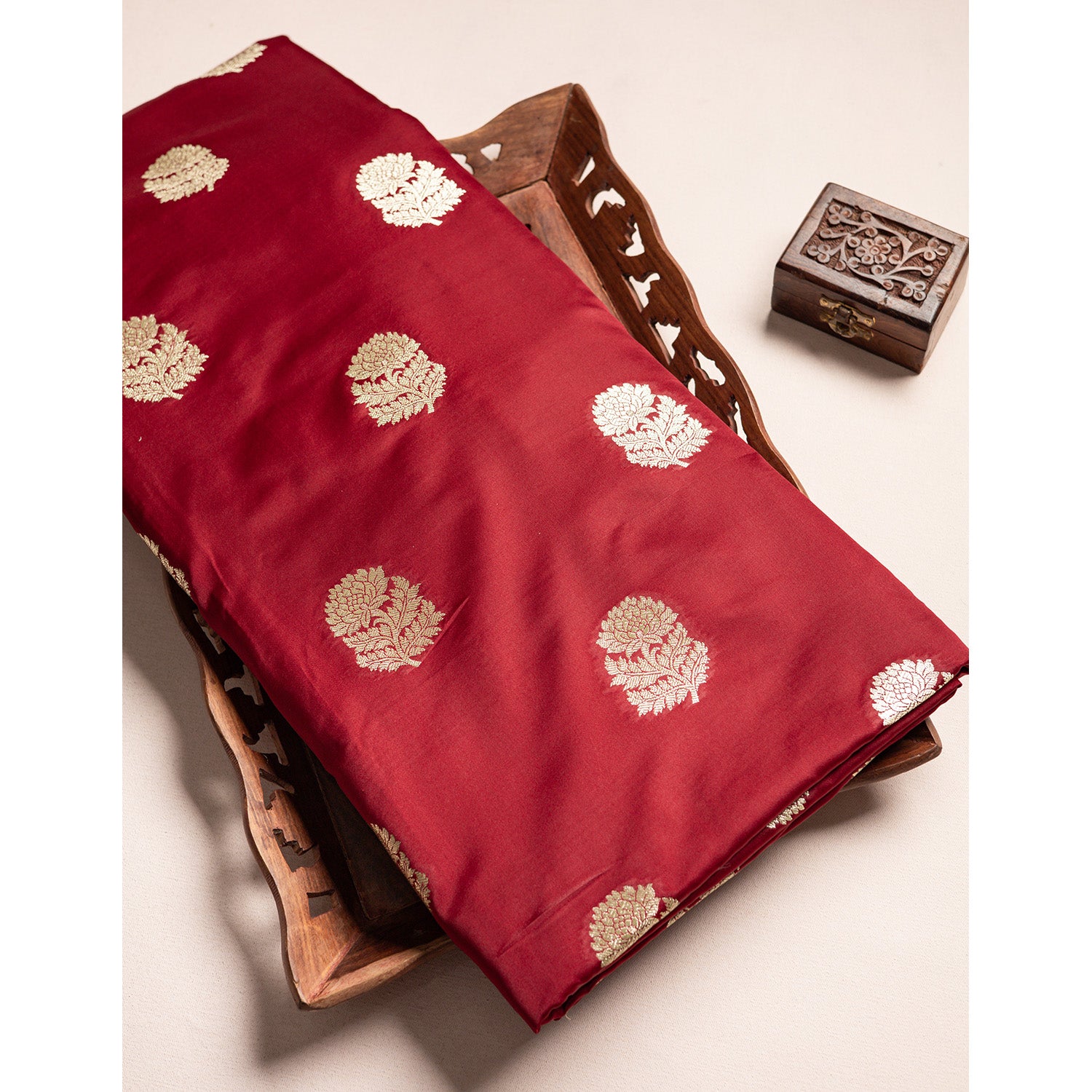 SATIN SILK BANARASI FABRIC