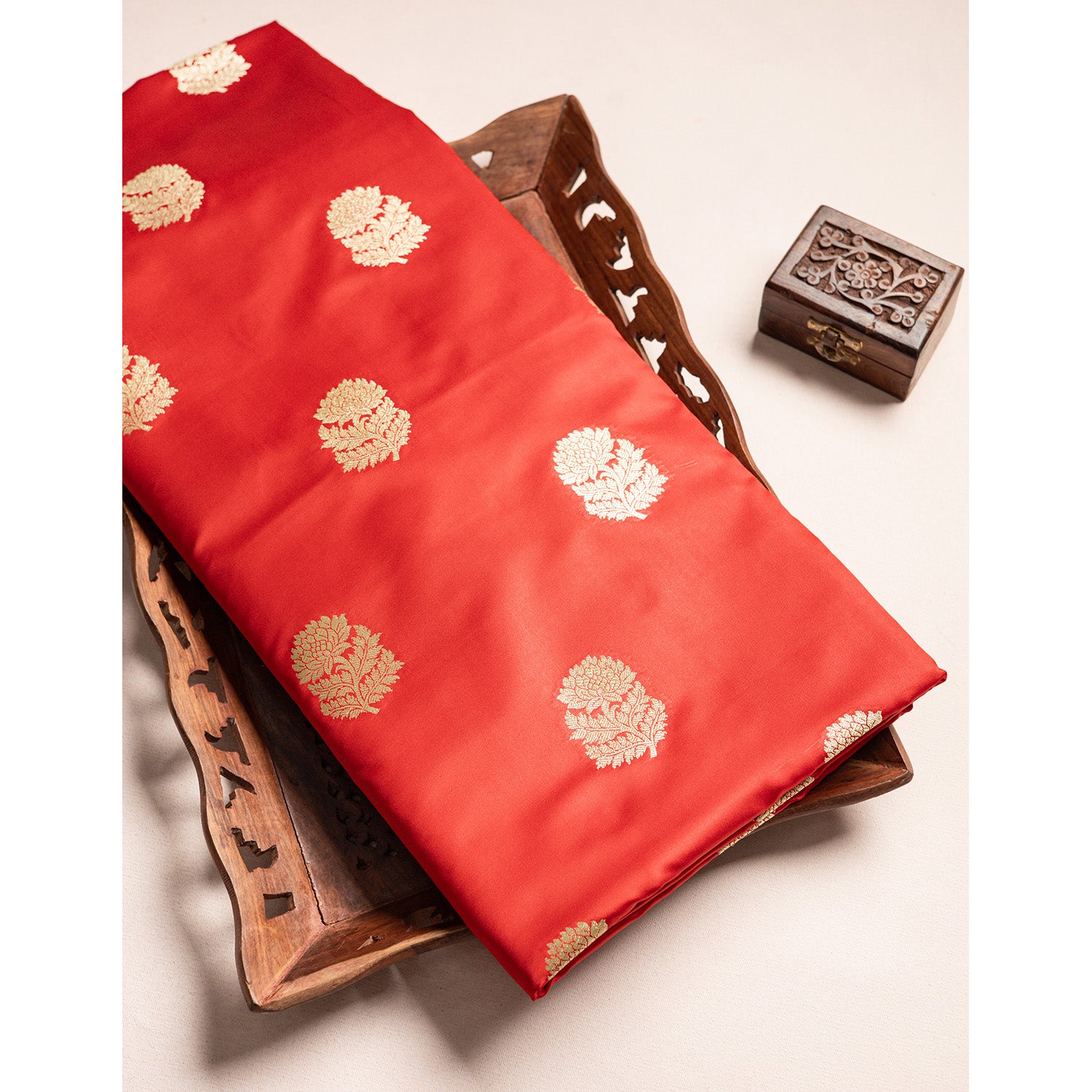 SATIN SILK BANARASI FABRIC