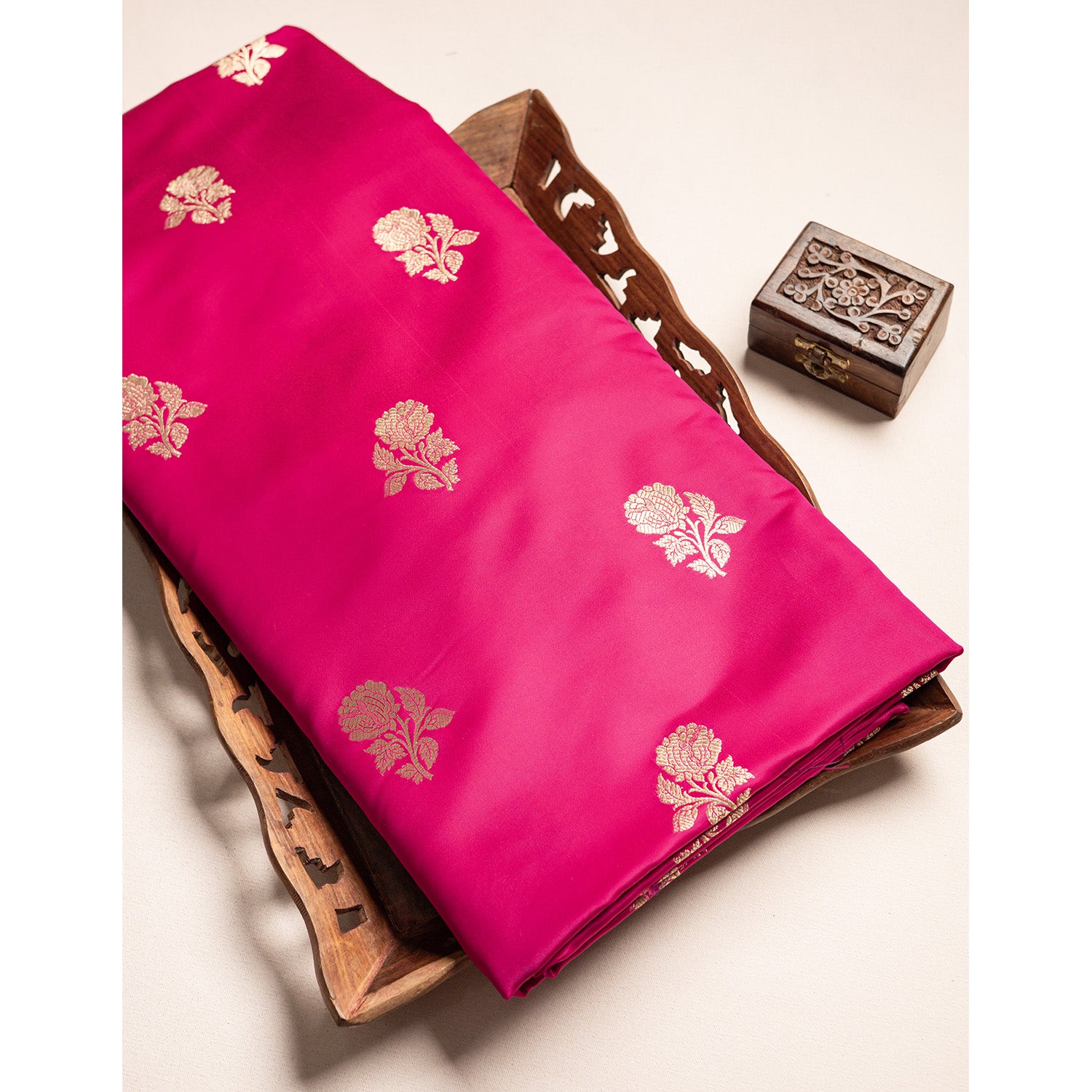 SATIN SILK BANARASI FABRIC