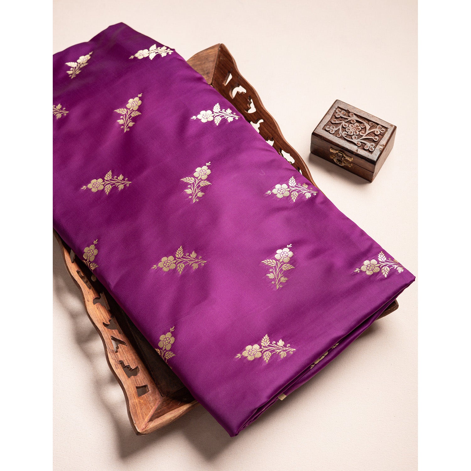 SATIN SILK BANARASI FABRIC