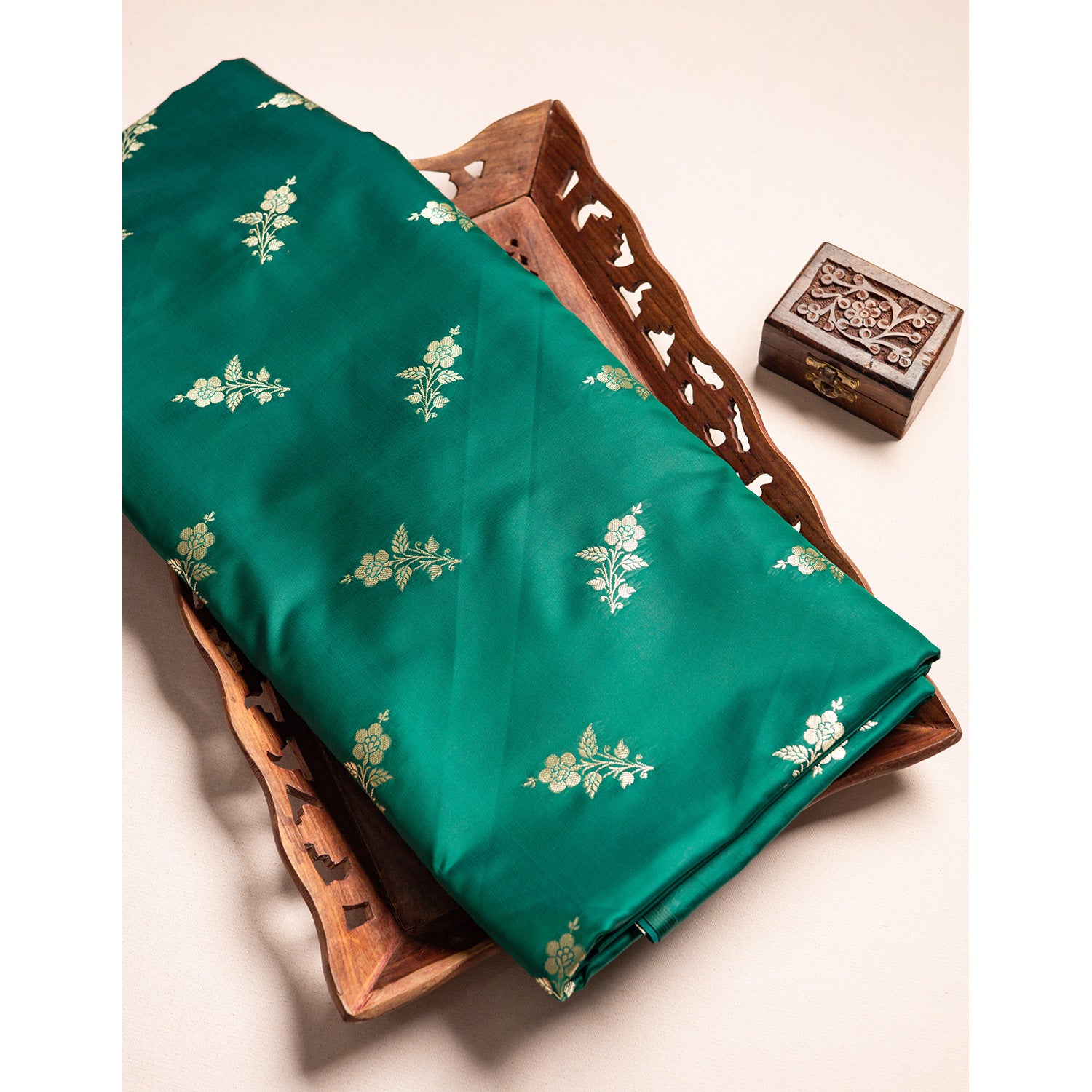 SATIN SILK BANARASI FABRIC