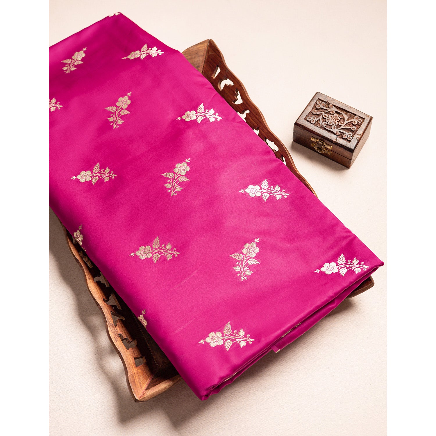 SATIN SILK BANARASI FABRIC