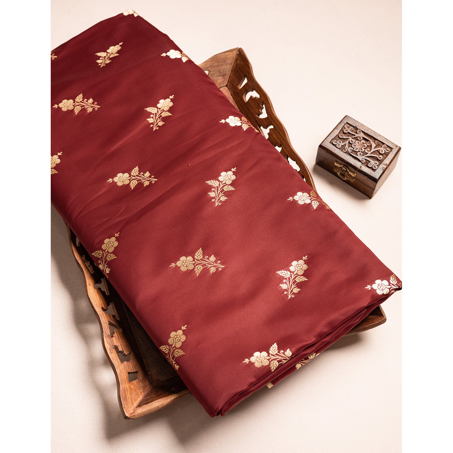 SATIN SILK BANARASI FABRIC