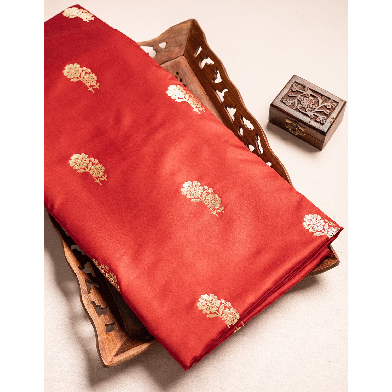 SATIN SILK BANARASI FABRIC