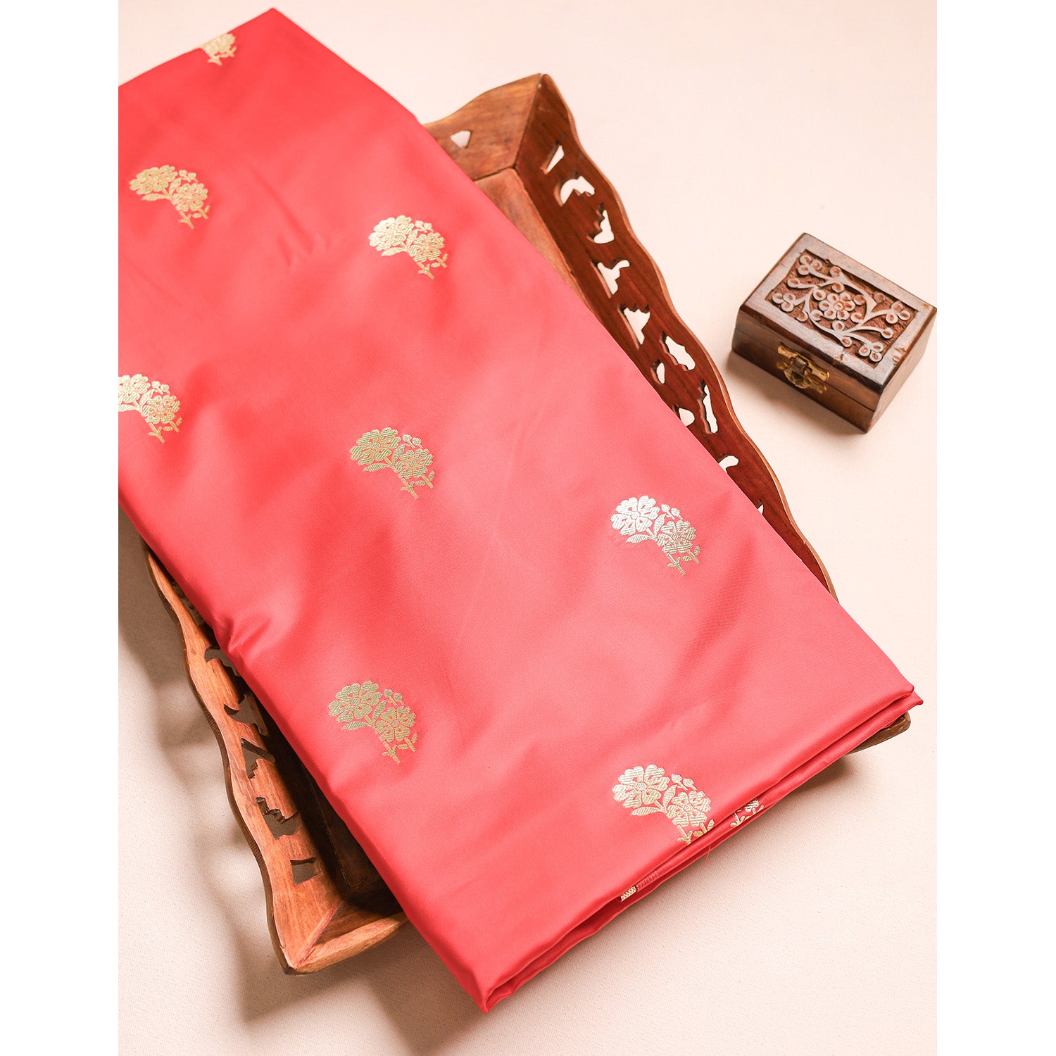 SATIN SILK BANARASI FABRIC