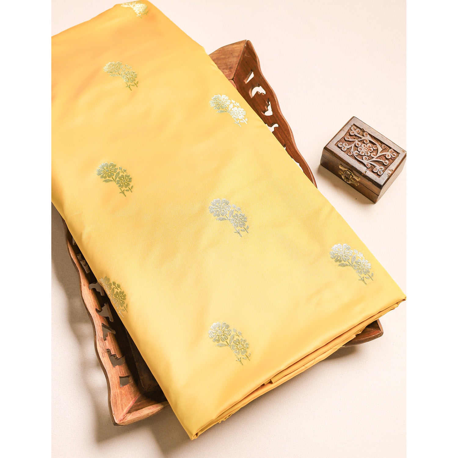 SATIN SILK BANARASI FABRIC