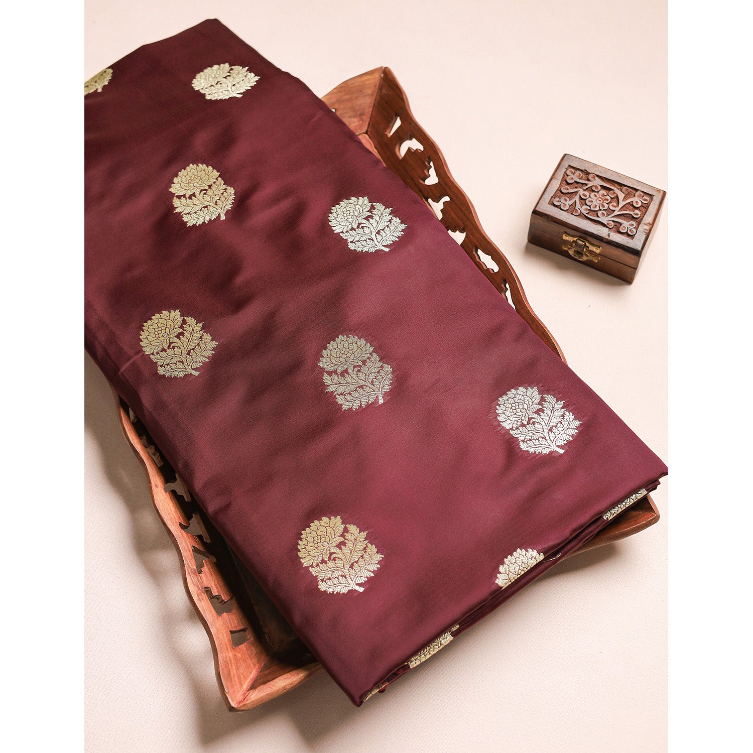SATIN SILK BANARASI FABRIC
