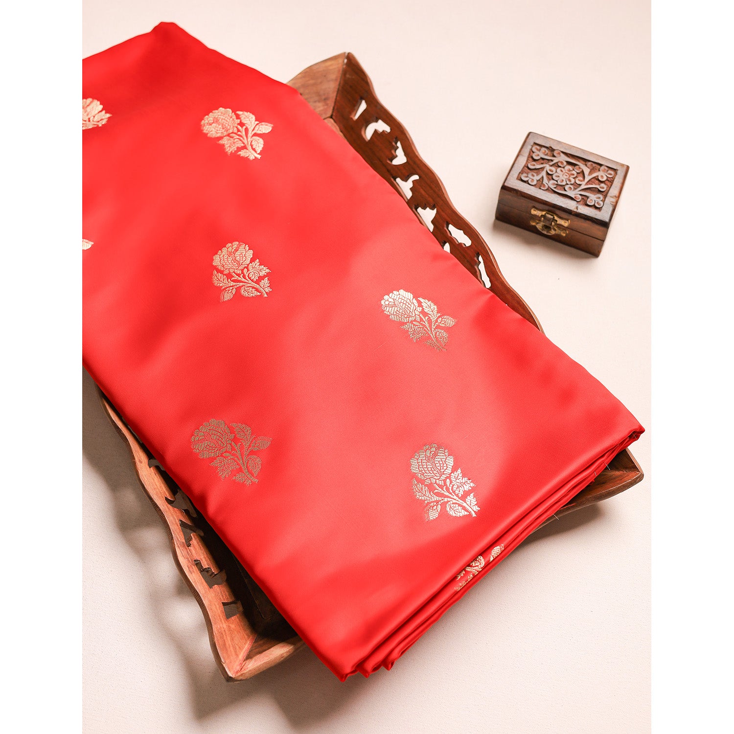 SATIN SILK BANARASI FABRIC