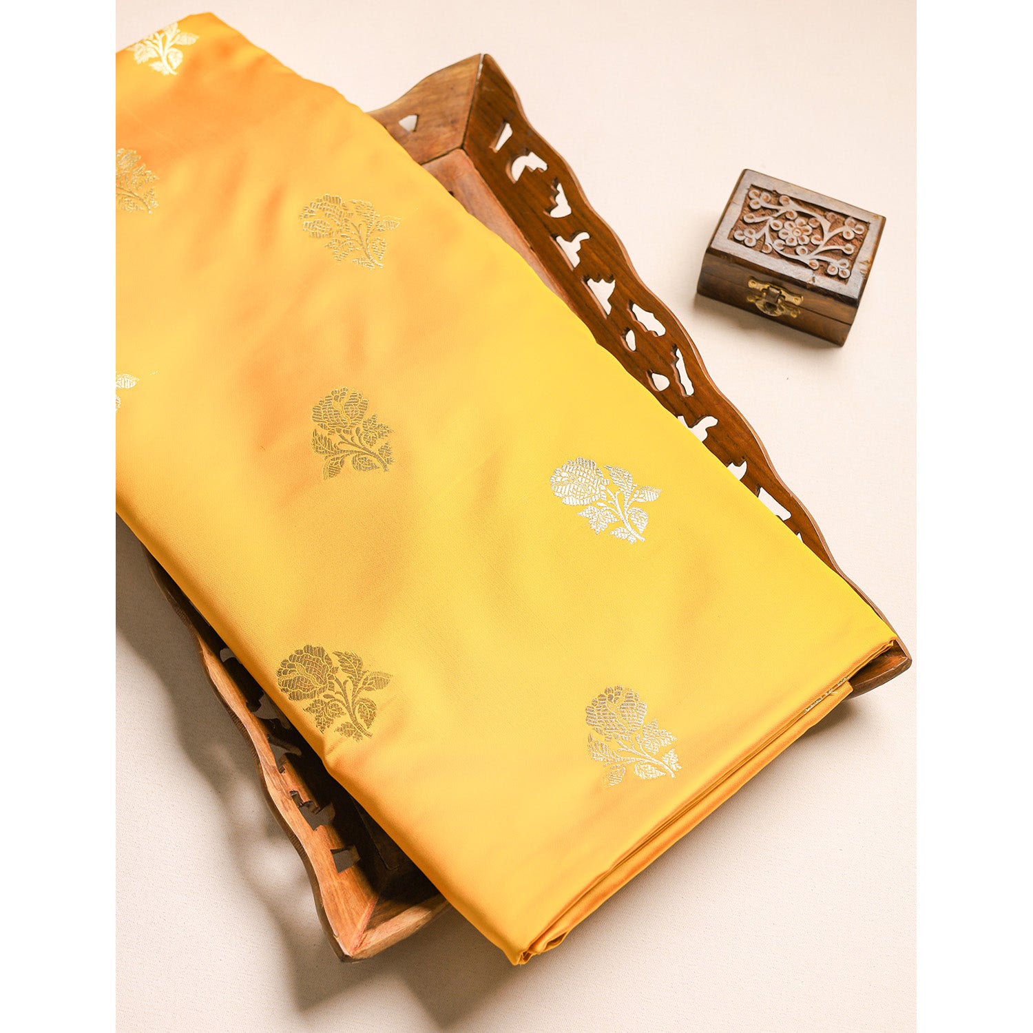 SATIN SILK BANARASI FABRIC