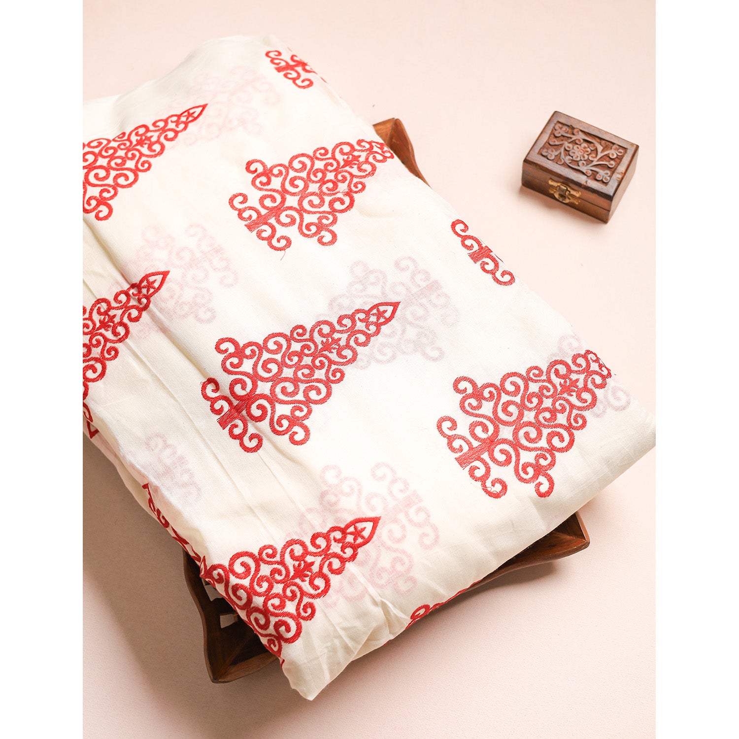 COTTON EMBROIDERED FABRIC