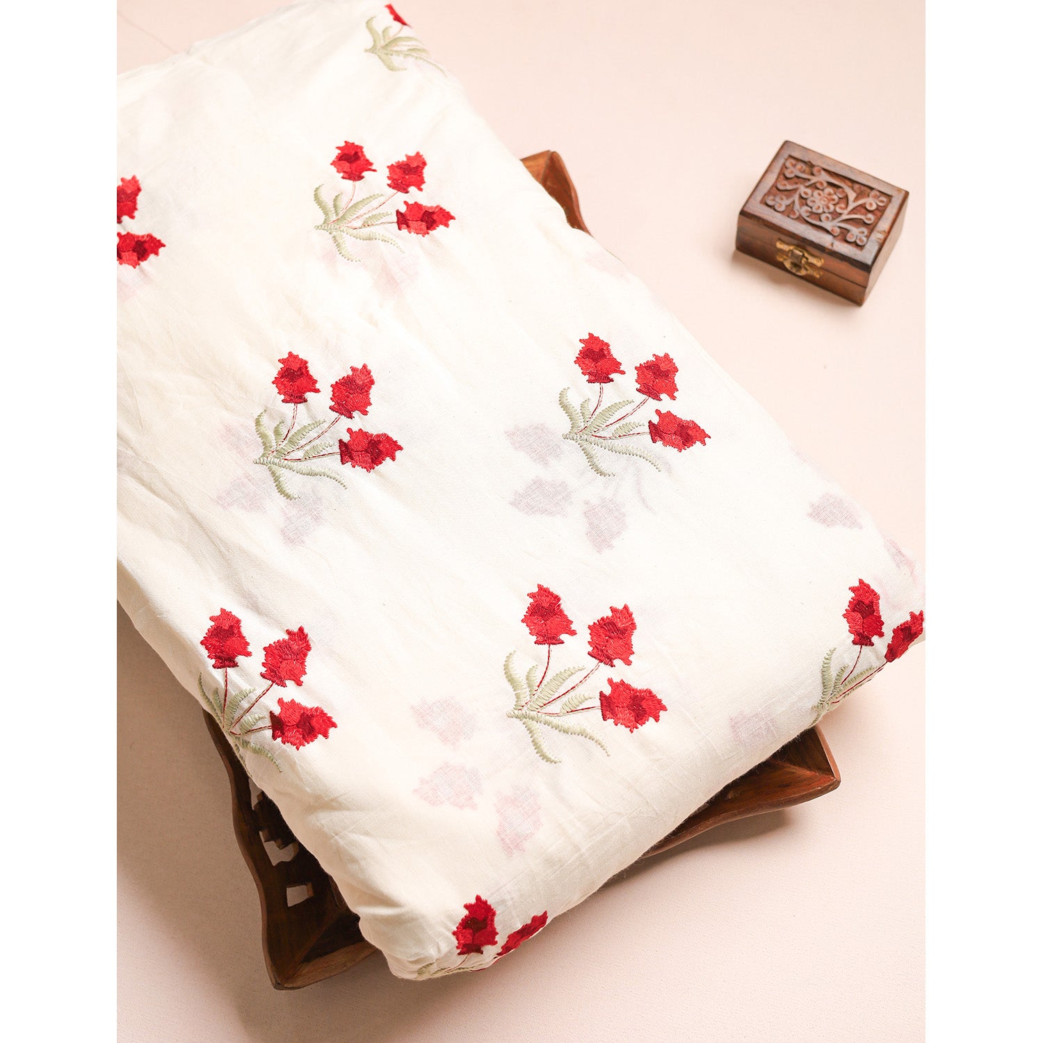 COTTON EMBROIDERED FABRIC