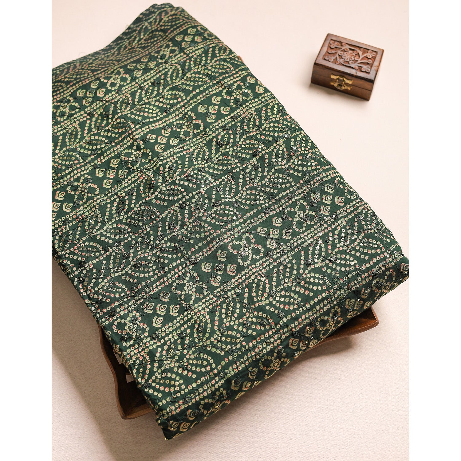 ERI SILK EMBROIDERED FABRIC