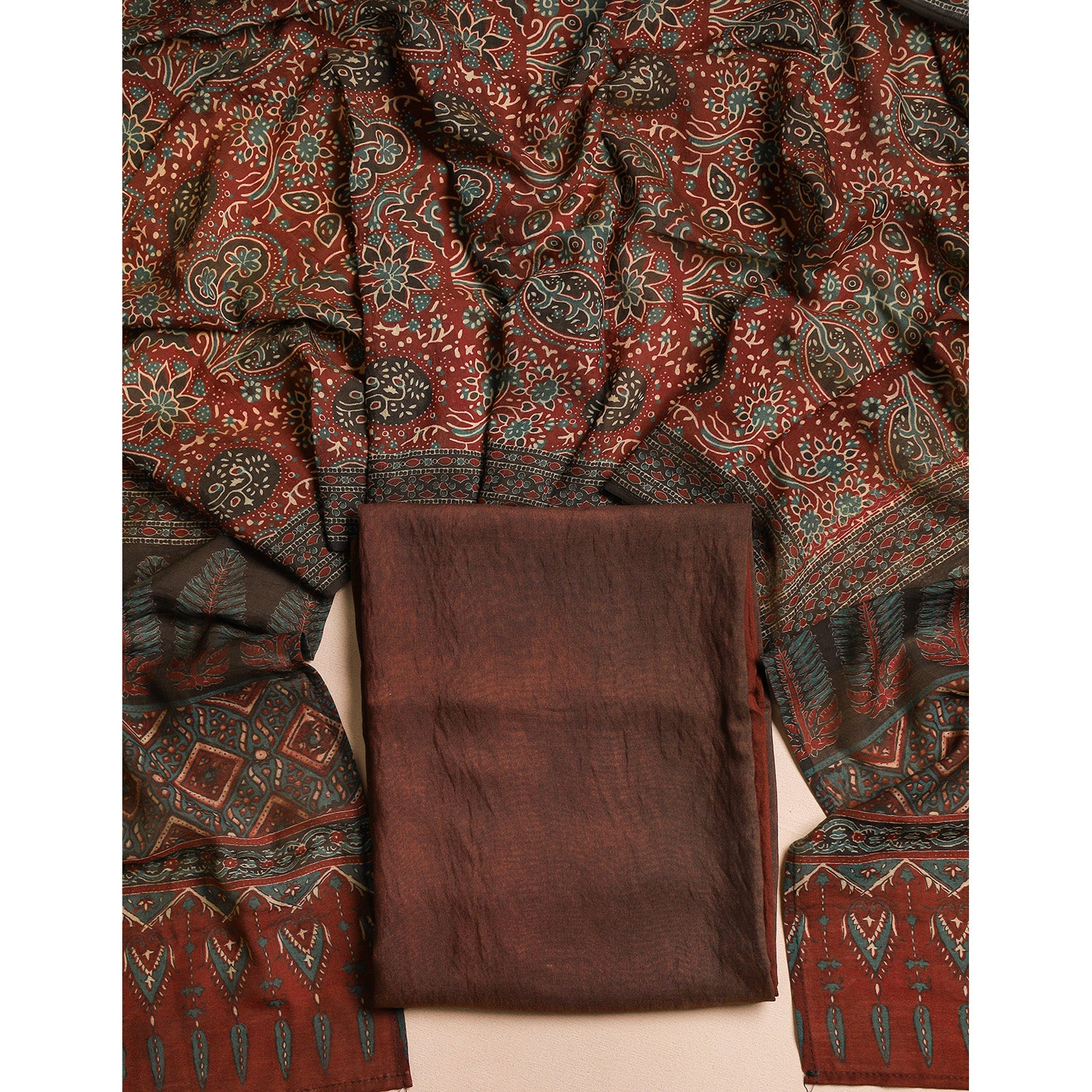 MOGRA CHANDERI SILK 2 PIECE SET