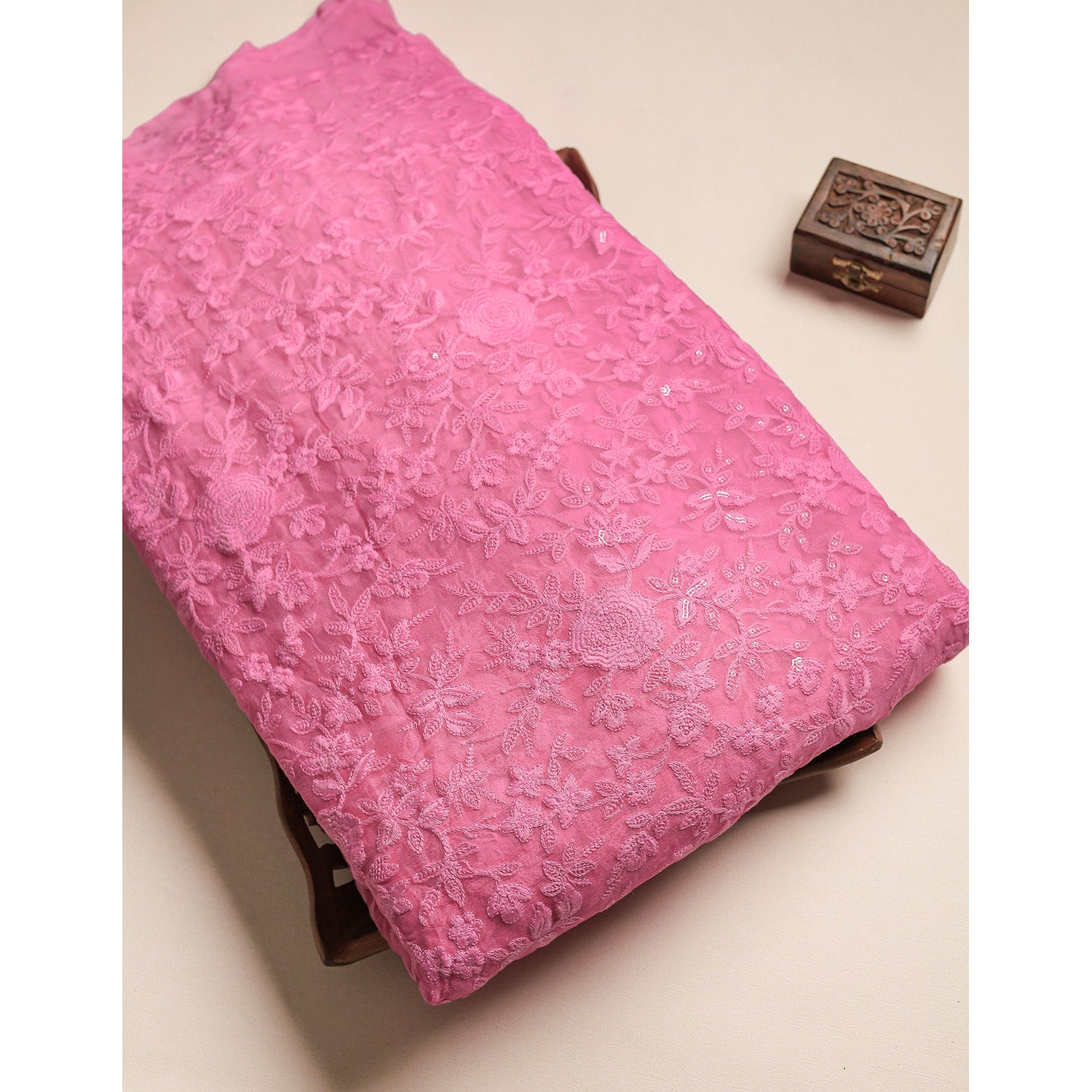 PURE CHIFFON EMBROIDERED FABRIC