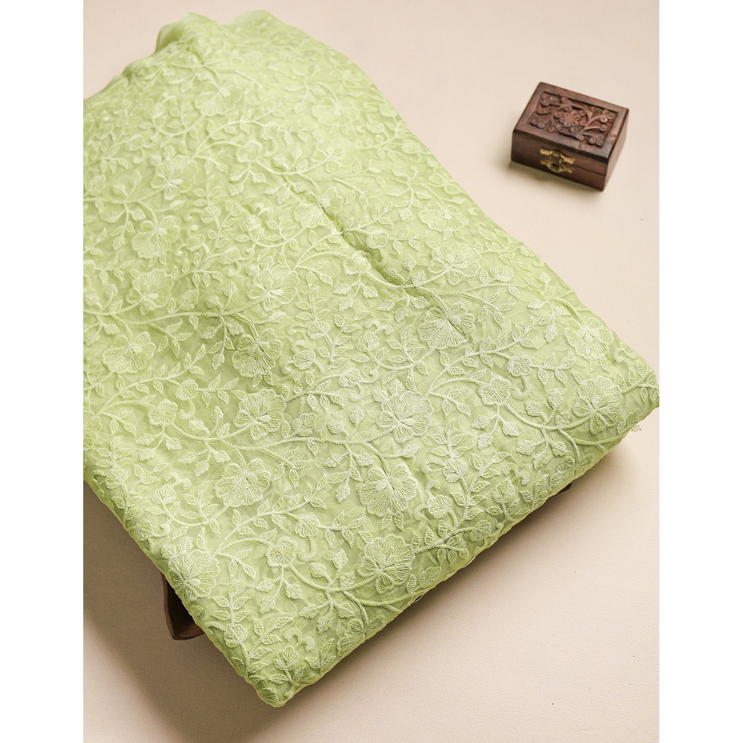 PURE CHIFFON EMBROIDERED FABRIC