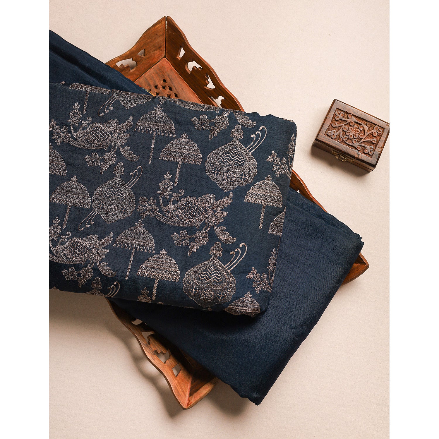 PURE HANDLOOM TUSSAR EMBROIDERED & PLAIN FABRICS