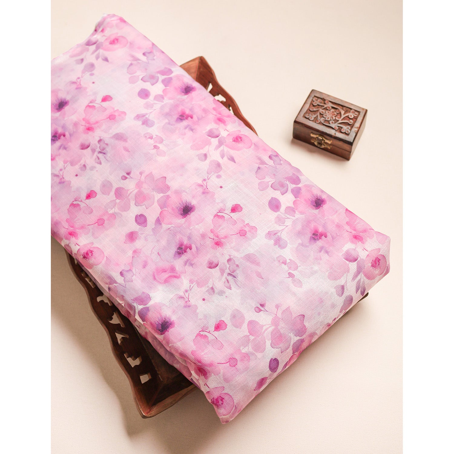 SEMI LINEN PRINTED FABRIC