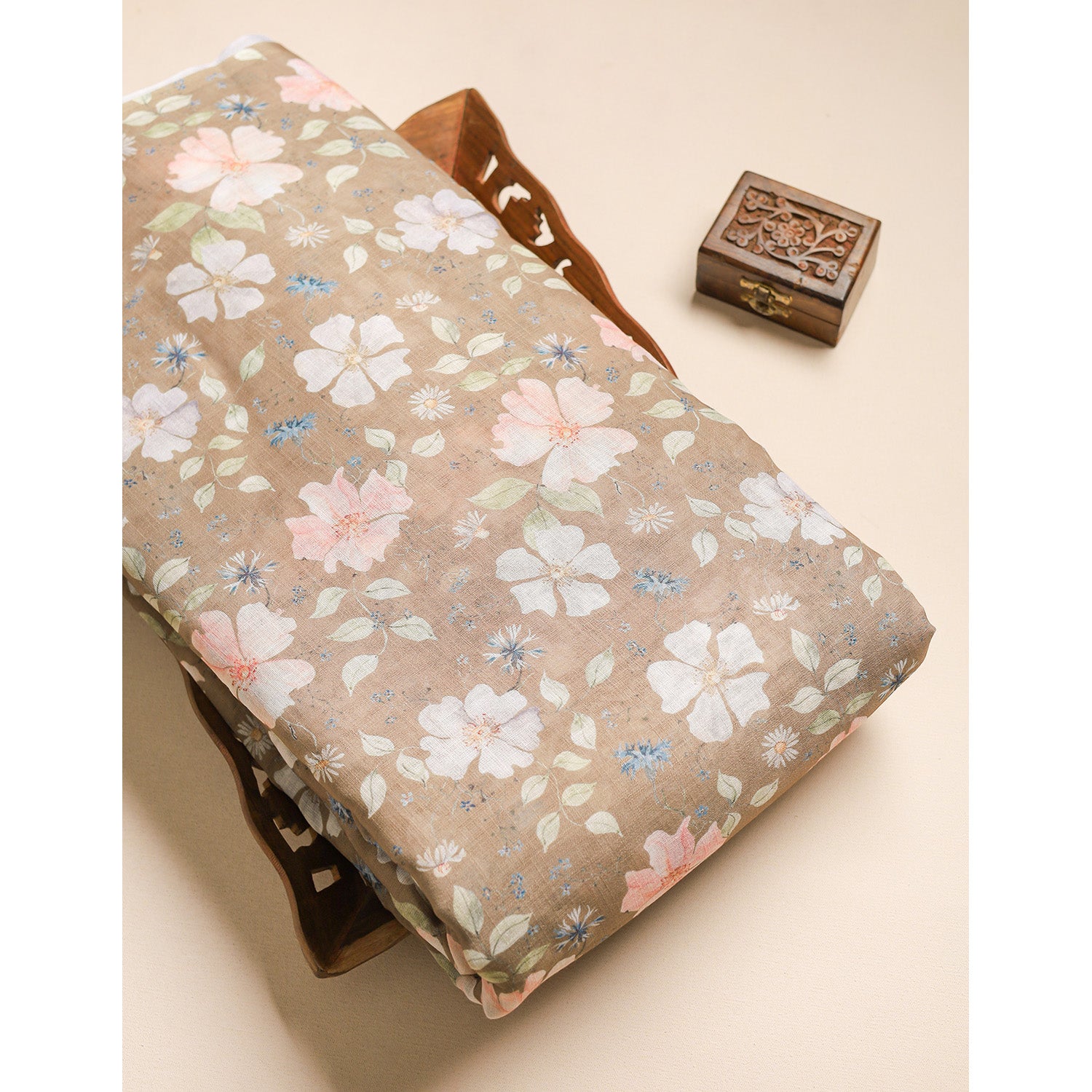 SEMI LINEN PRINTED FABRIC