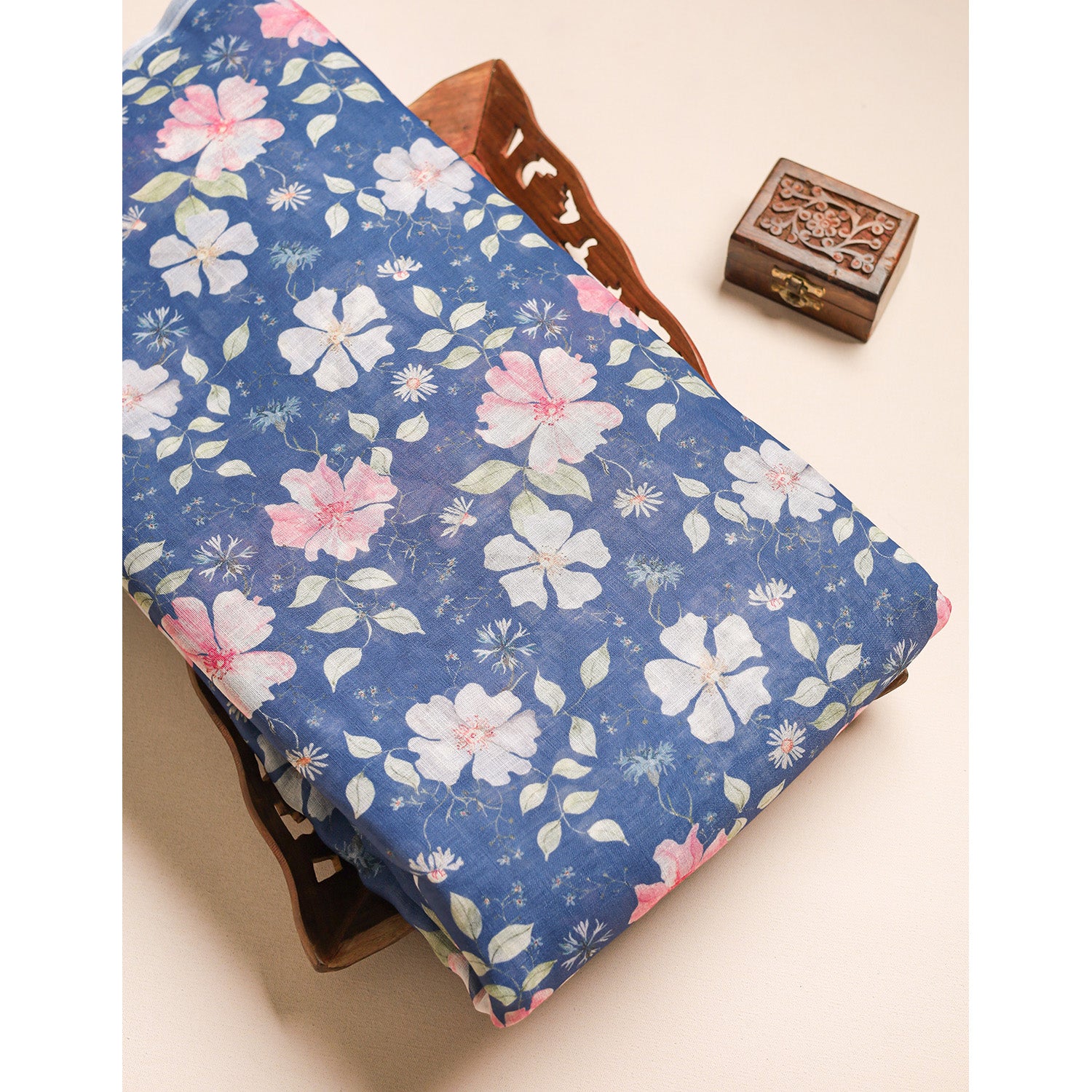 SEMI LINEN PRINTED FABRIC