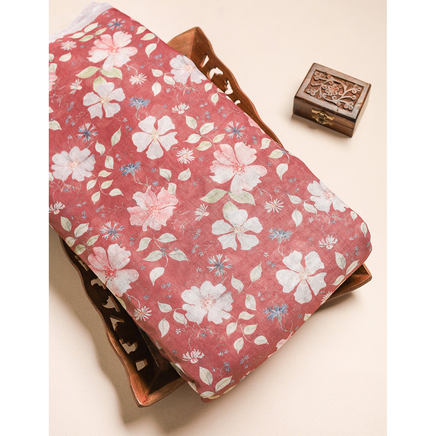 SEMI LINEN PRINTED FABRIC