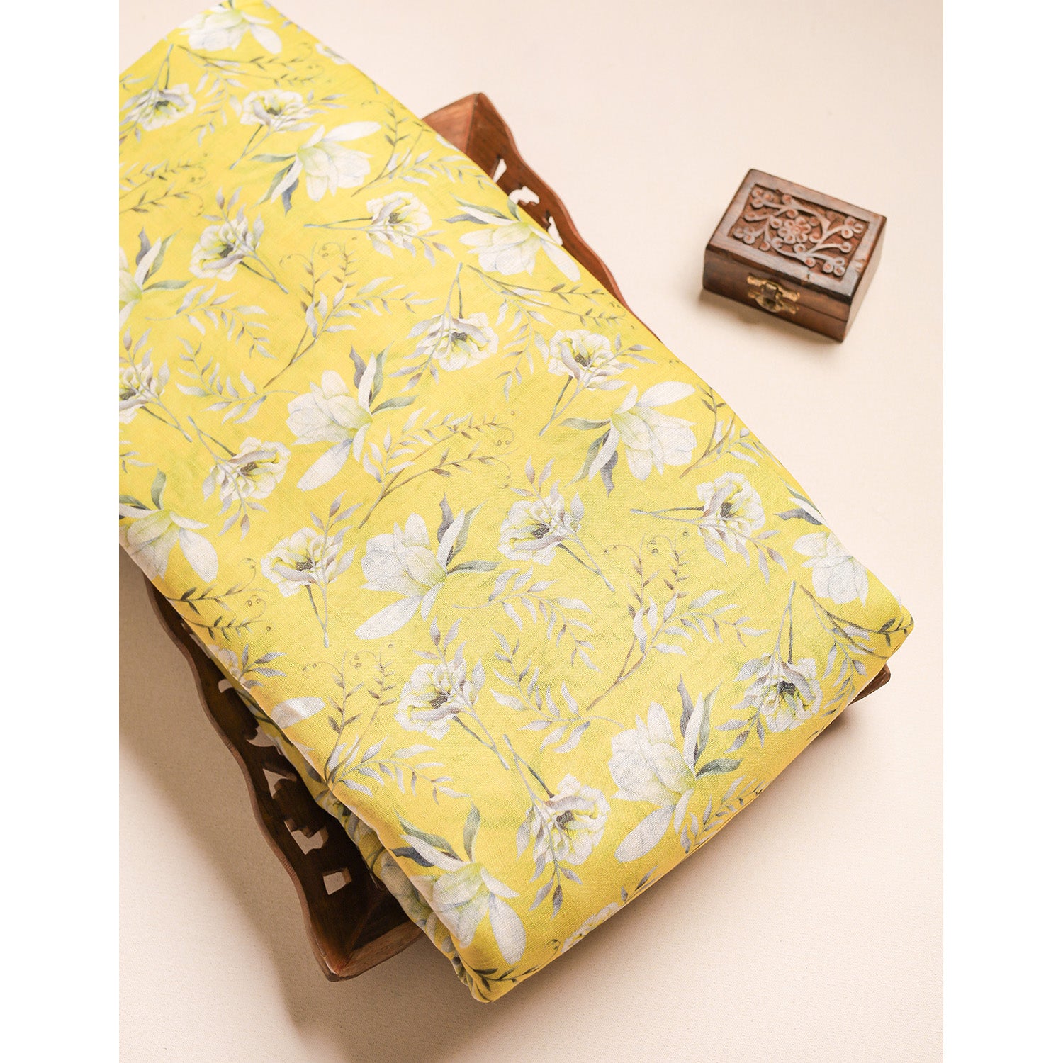 SEMI LINEN PRINTED FABRIC