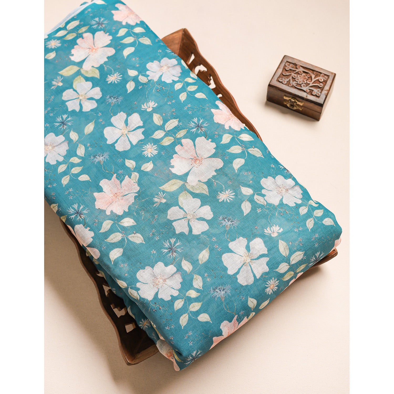 SEMI LINEN PRINTED FABRIC