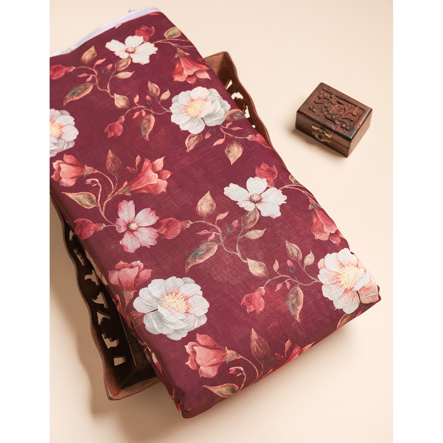 SEMI LINEN PRINTED FABRIC