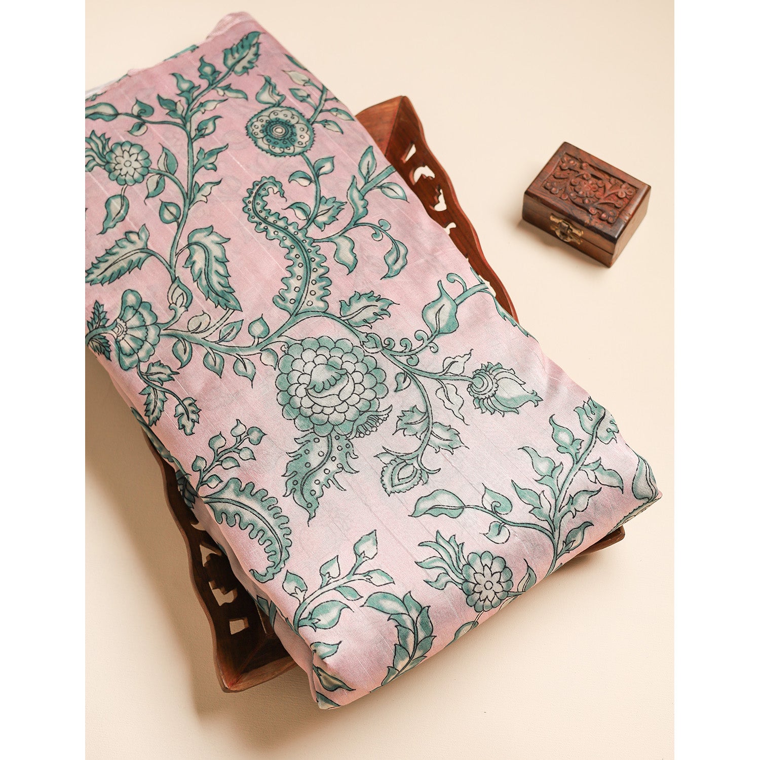 SEMI TUSSAR PRINTED FABRIC