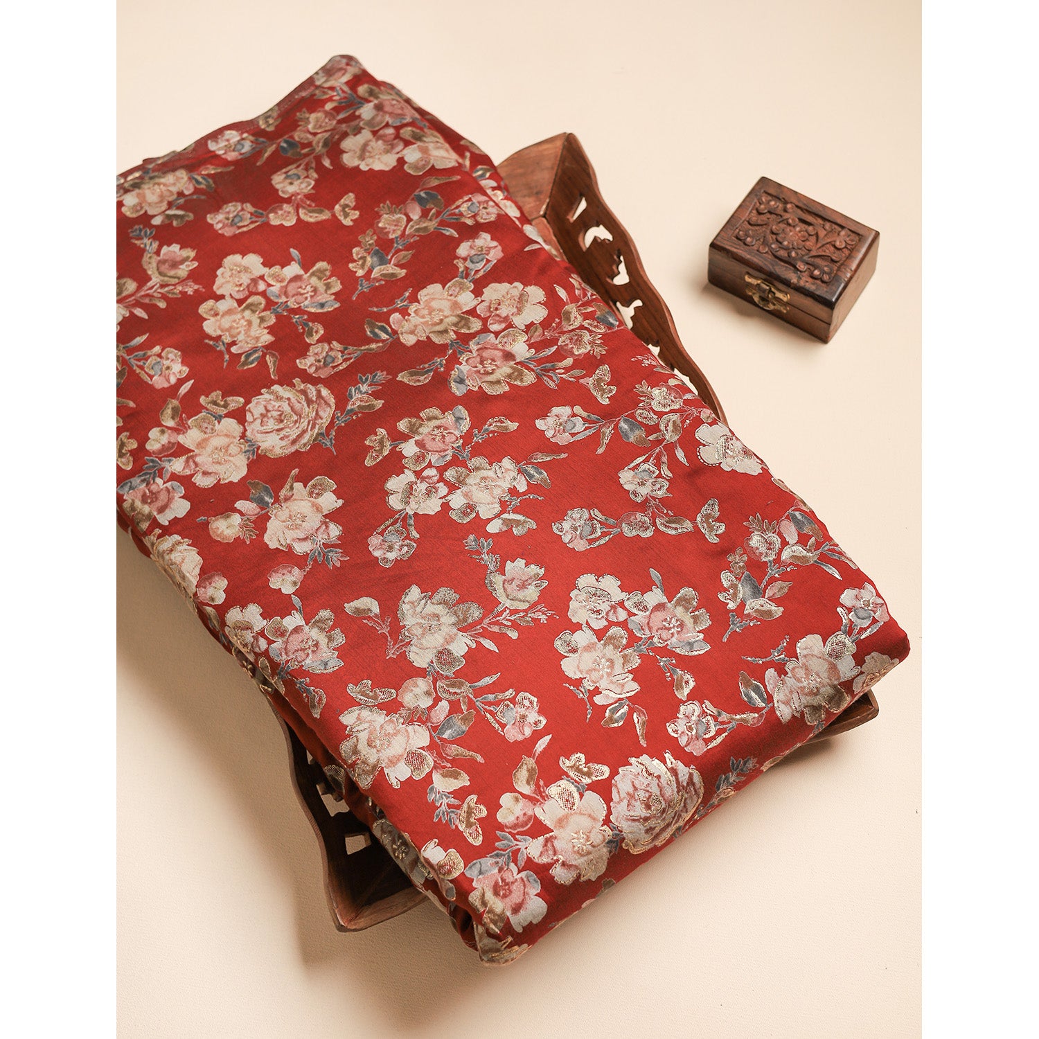 ERI SILK FOIL PRINTED FABRIC