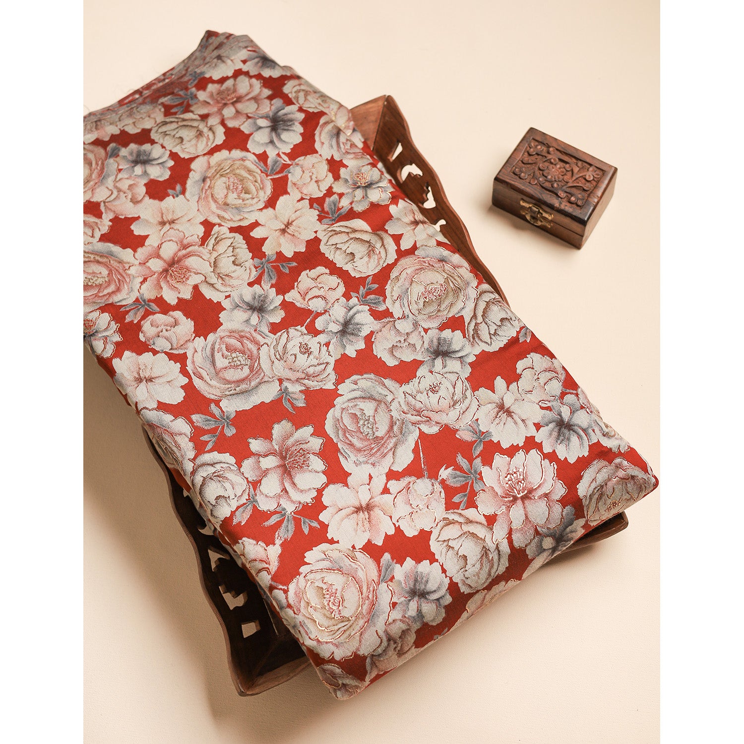 ERI SILK FOIL PRINTED FABRIC