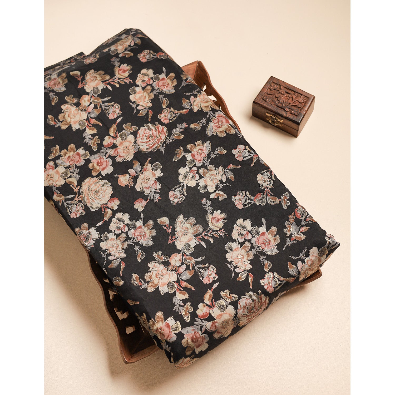 ERI SILK FOIL PRINTED FABRIC