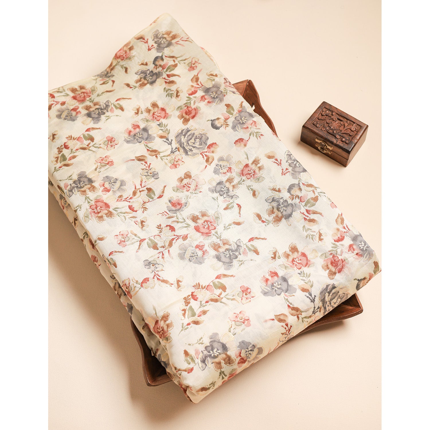 ERI SILK FOIL PRINTED FABRIC