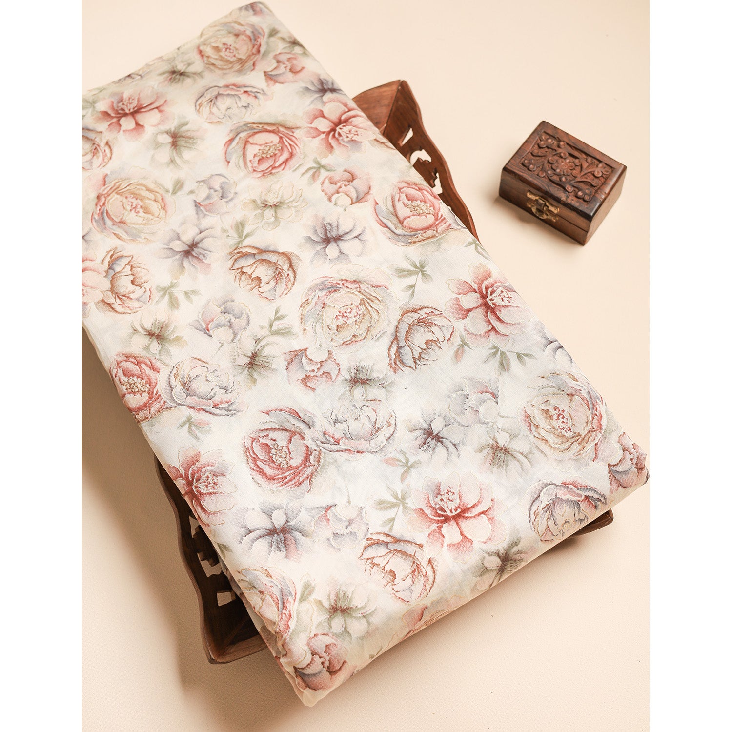 ERI SILK FOIL PRINTED FABRIC