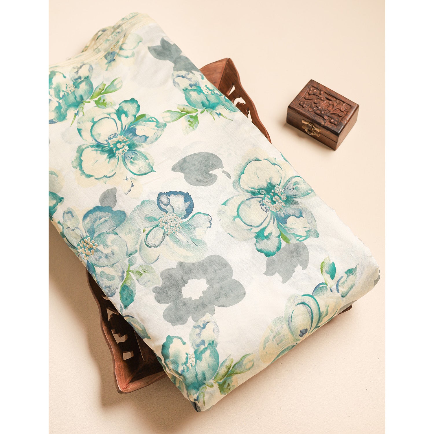 ERI SILK FOIL PRINTED FABRIC