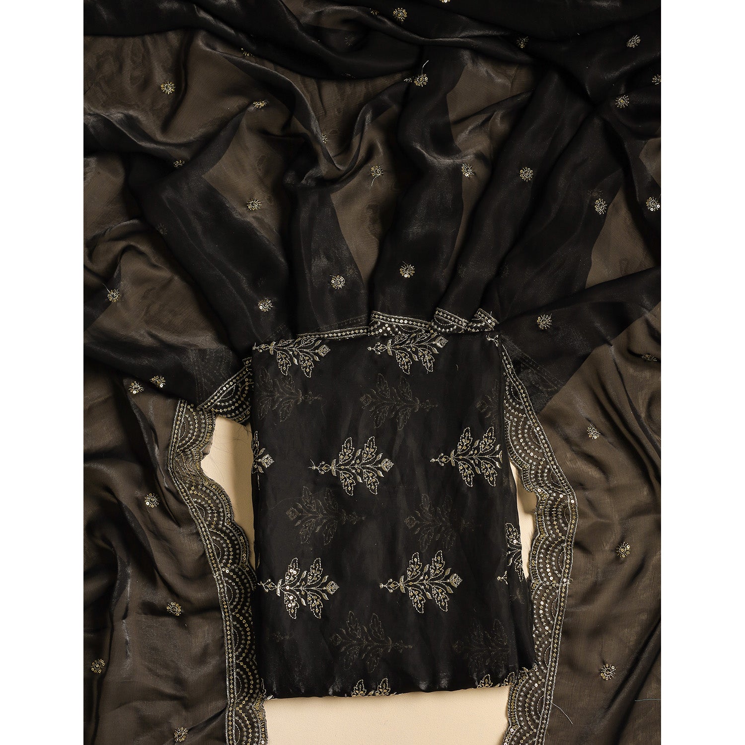 TISSUE SILK EMBROIDERED 2 PIECE SET