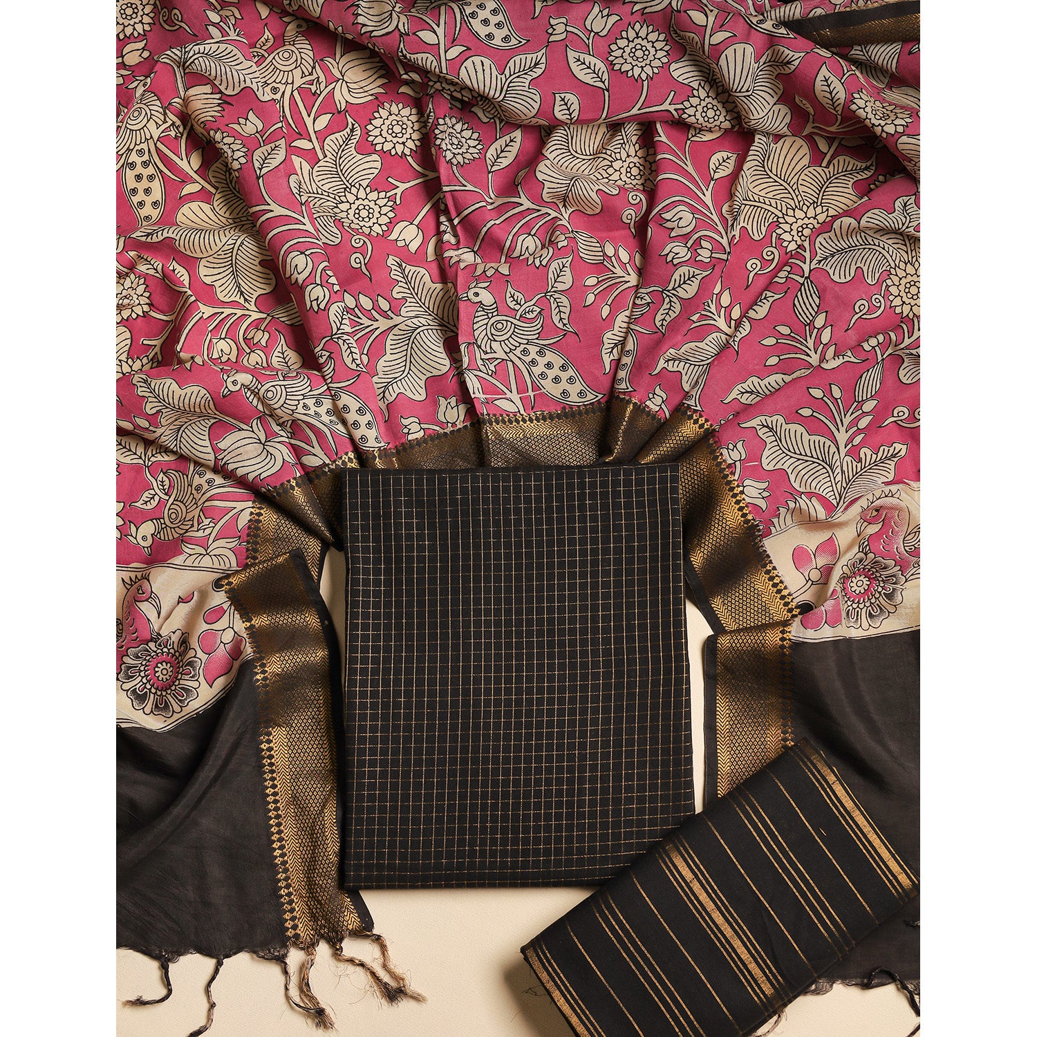 COTTON HANDLOOM LUREX SUIT SET