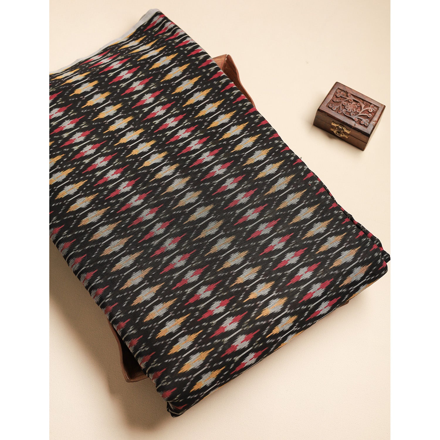 Mercerised Cotton Ikat Fabric