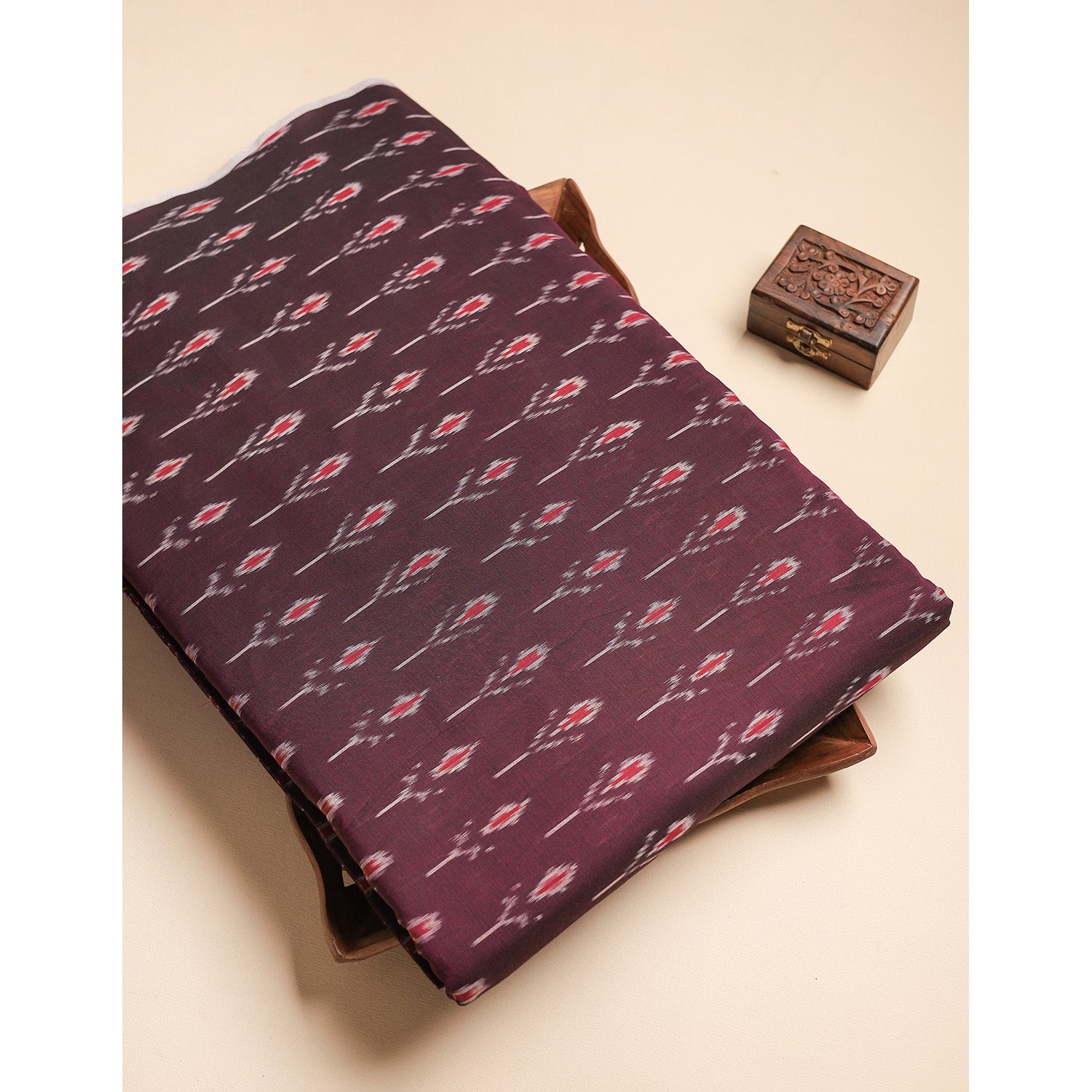 Mercerised Cotton Ikat Fabric