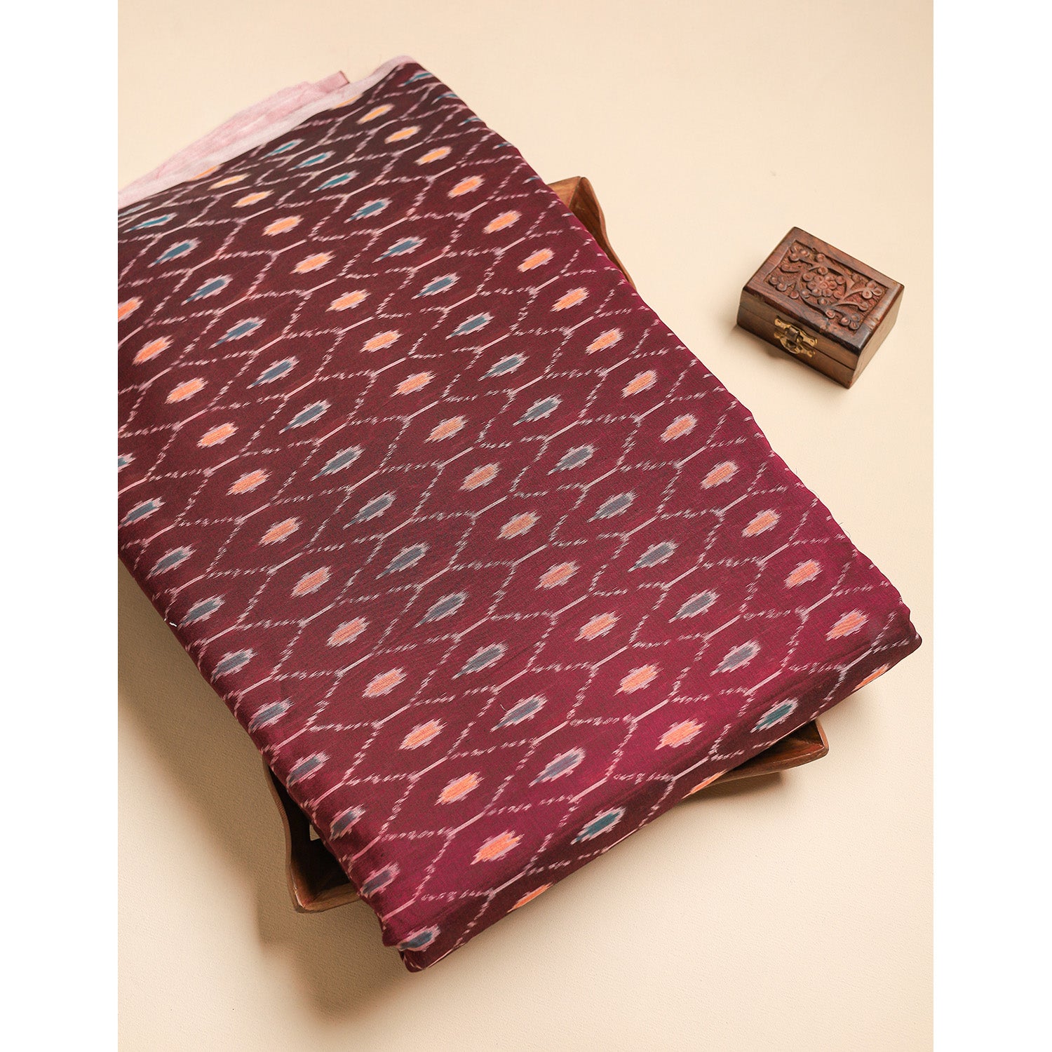 Mercerised Cotton Ikat Fabric