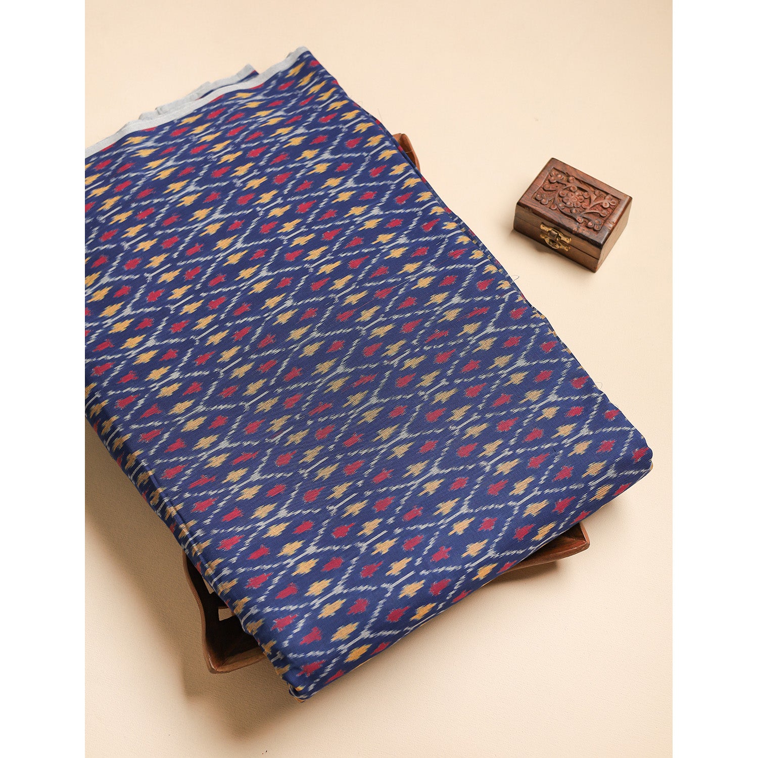 Mercerised Cotton Ikat Fabric